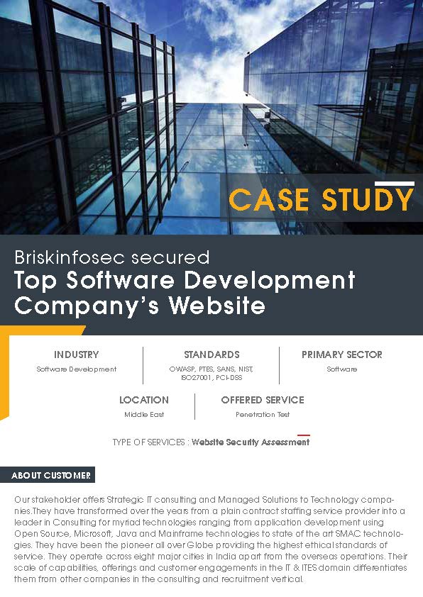 Web Application Security Case Study